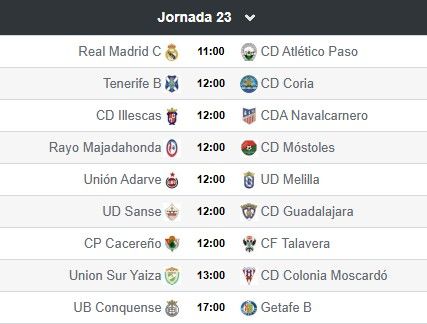 Jornada 23 2ª RFEF Grupo 5