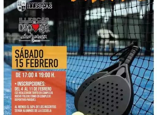 El Próximo 15 de Febrero en Illescas «Pozo de Pádel Mixto»