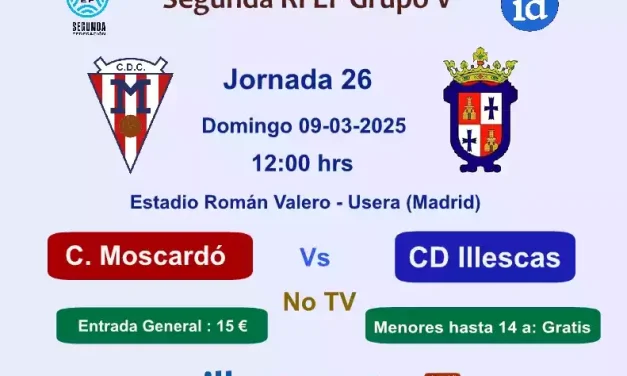 El domingo a las 12 en Usera CDC Moscardó Vs CD Illescas: «a sacar petróleo»