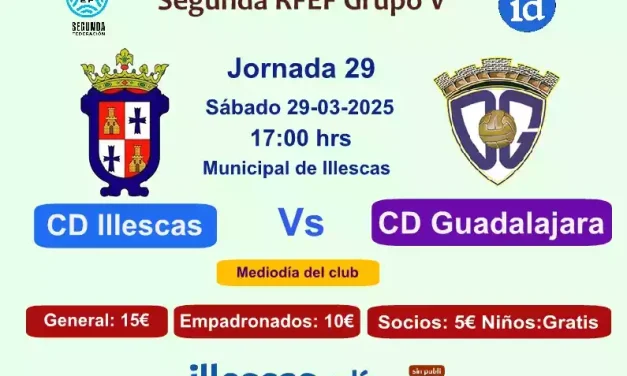 Sábado 5 de la tarde, en el Municipal derbi regional: CD Illescas Vs CD Guadalajara