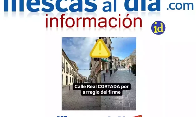 Corte de la Calle Real por reparaciones en la calzada