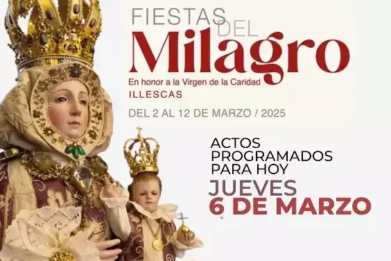 Actos para hoy en Fiestas del Milagro Illescas 2025