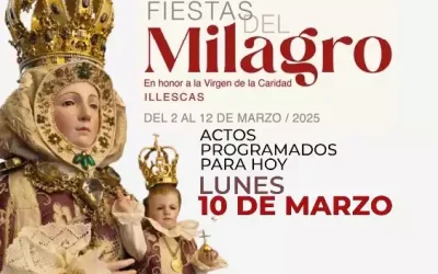 Fiestas de Milagro Illescas 2.025. Programa para hoy Lunes 10.