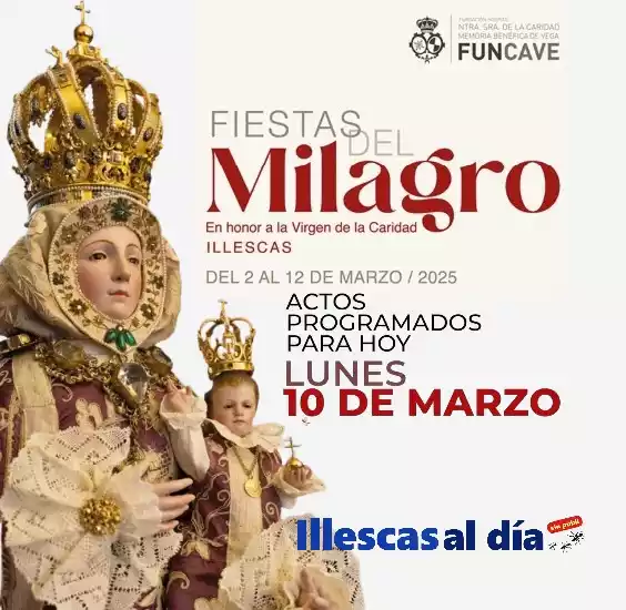 Programa dia 10 Fiestas Milagro 2025 Illescas