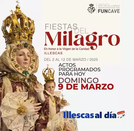 Programa dia 9 Fiestas Milagro 2025 Illescas