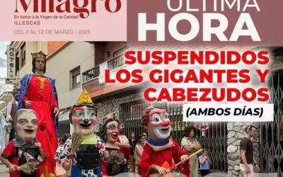 Suspendidos desfiles de Gigantes y Cabezudos. Fiestas Milagro Illescas 2025