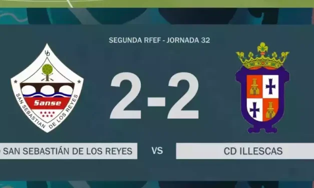 En un partido de mero trámite el CD Illescas empata a dos con el Sanse (crónica y video resumen)