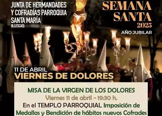 Semana Santa Illescas 2025 – Actos Viernes de Dolores
