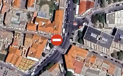 Mañana corte de Tráfico en calle Puerta del Sol de Illescas