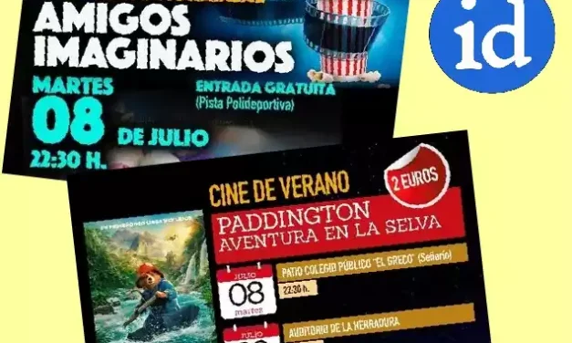 Cambios Programación Cine días 8 y 9 en Verano Cultural Julio 2025 Illescas.