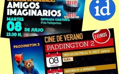 Programación Cine día 8 en Verano Cultural Julio 2025 Illescas.
