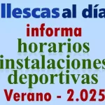 Horarios Verano 2.025 en instalaciones deportivas de Illescas