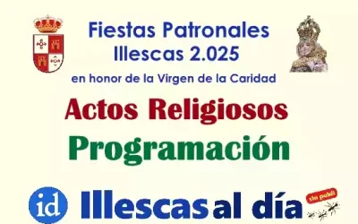 Mañana comienzan los actos religiosos de las Fiestas Patronales Illescas 2025.