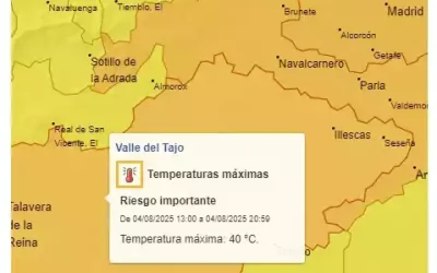 Alerta por altas temperaturas toda la semana en  Illescas. Ola de calor
