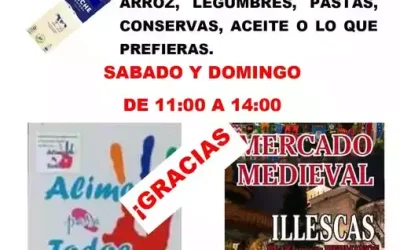 Recogida de alimentos en el Mercado Medieval de Illescas