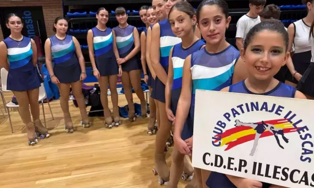 Nuevo éxito del Club Patinaje Illescas: Un oro un bronce y 10 pases de nivel