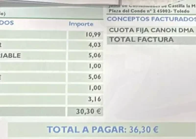 Facturas agua illescas septiembre