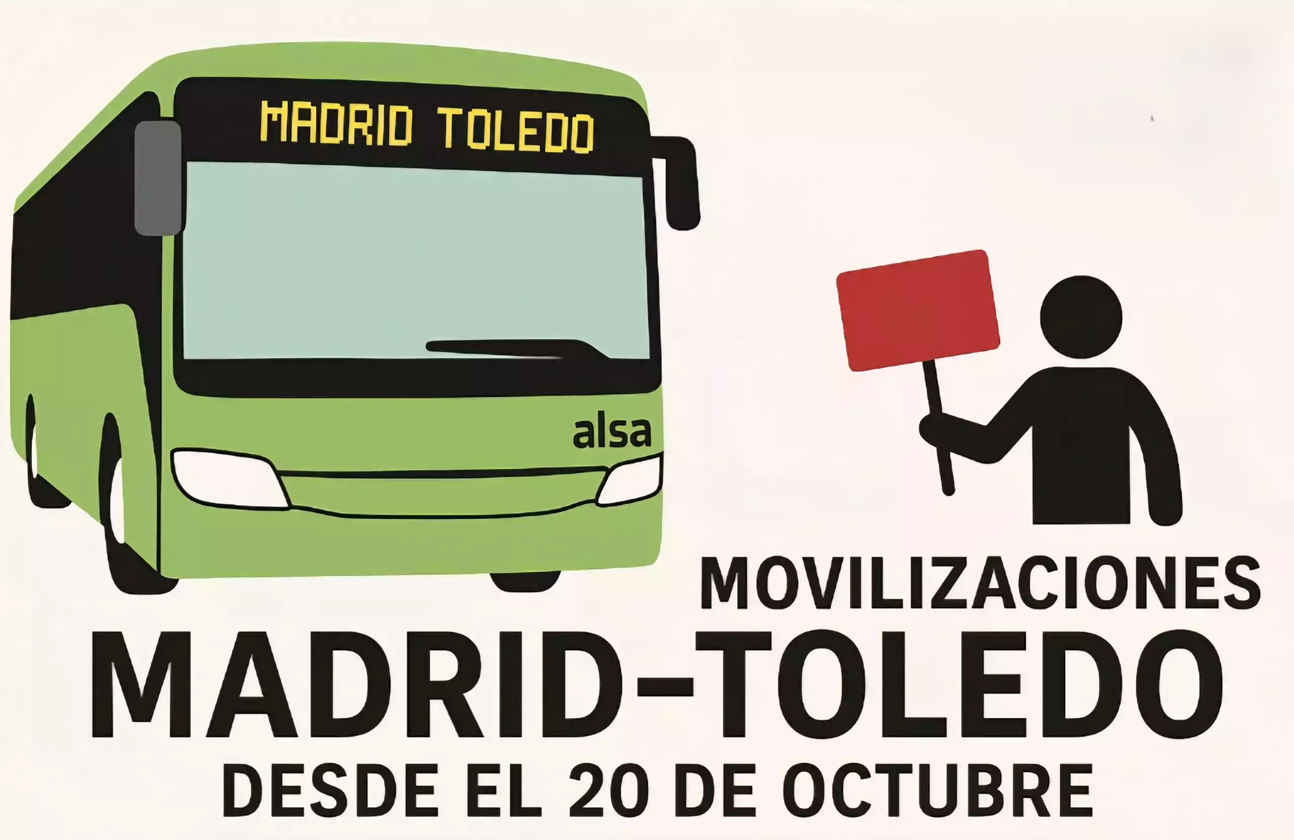 Huelga línea Bus Madrid Toledo