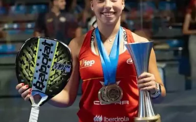 La deportista illescana Paula Ferrán, medalla de oro en pádel