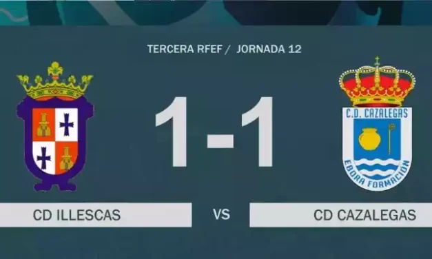 Dos puntos que «vuelan» del Municipal. Illescas 1 -Cazalegas 1 – Video resumen del partido