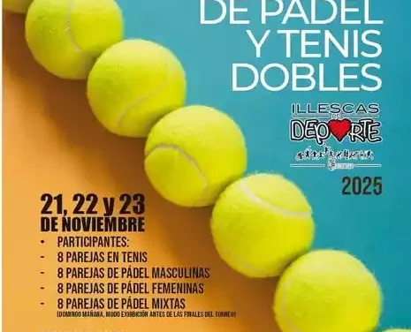 Torneo benéfico de Pádel y Tenis en Illescas. Inscripciones abiertas