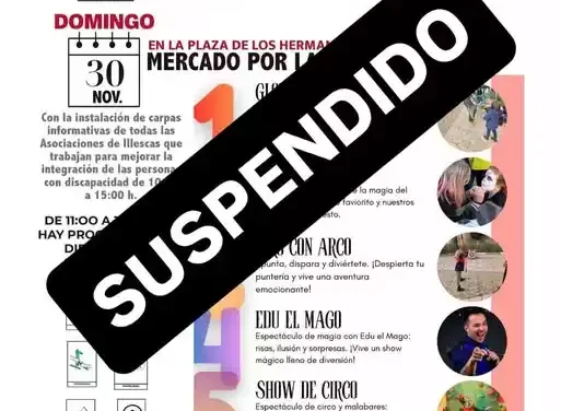 Suspendidos los actos de mañana domingo día 30 en la Plaza de los Leones