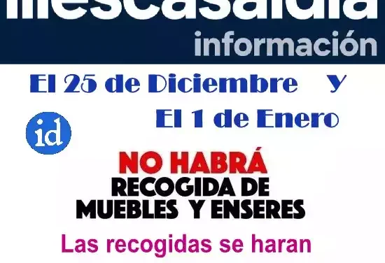 Recogida de enseres Festivos Navidades Illescas