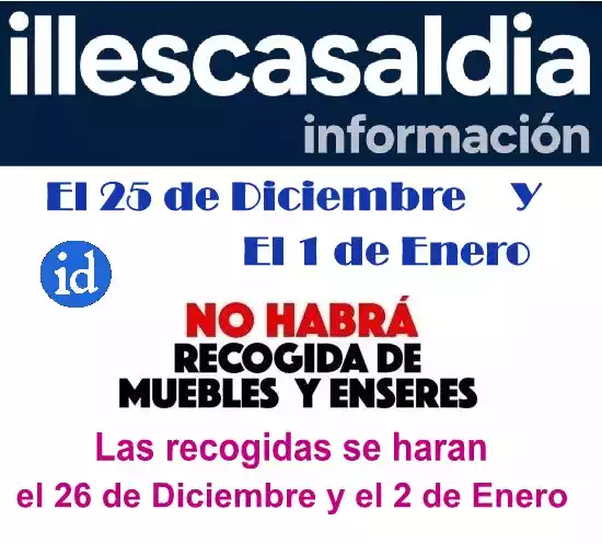 Recogida enseres Navidades Illescas