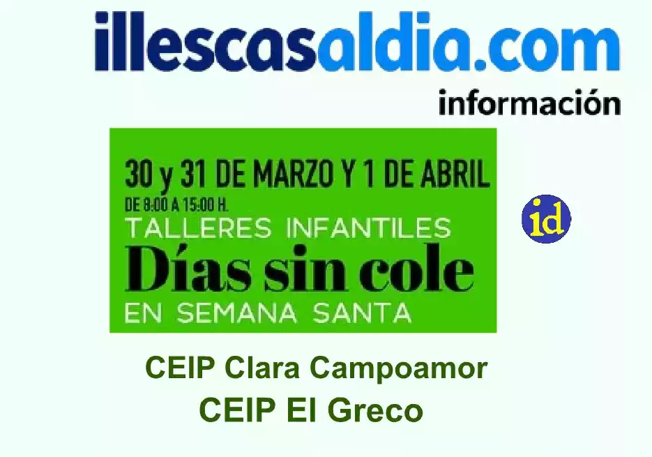 Talleres infantiles días sin cole Semana Santa Illescas 2026