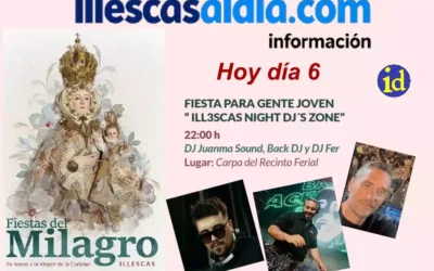 Fiestas del Milagro Illescas 2026. Actos populares. Día 6 noche de DJ’s