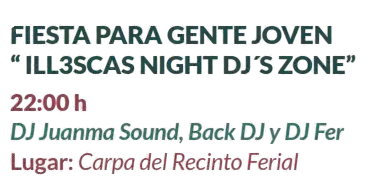 Noche de DJ's Fiestas del Milagro Illescas 2026