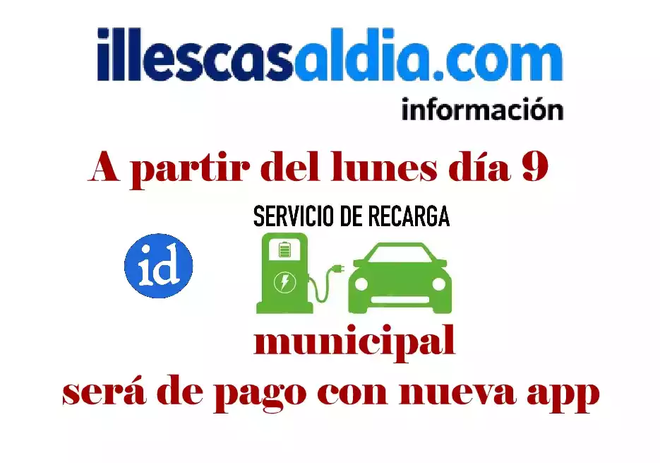 Recargas de pago cargadores Ayuntamiento de Illescas.