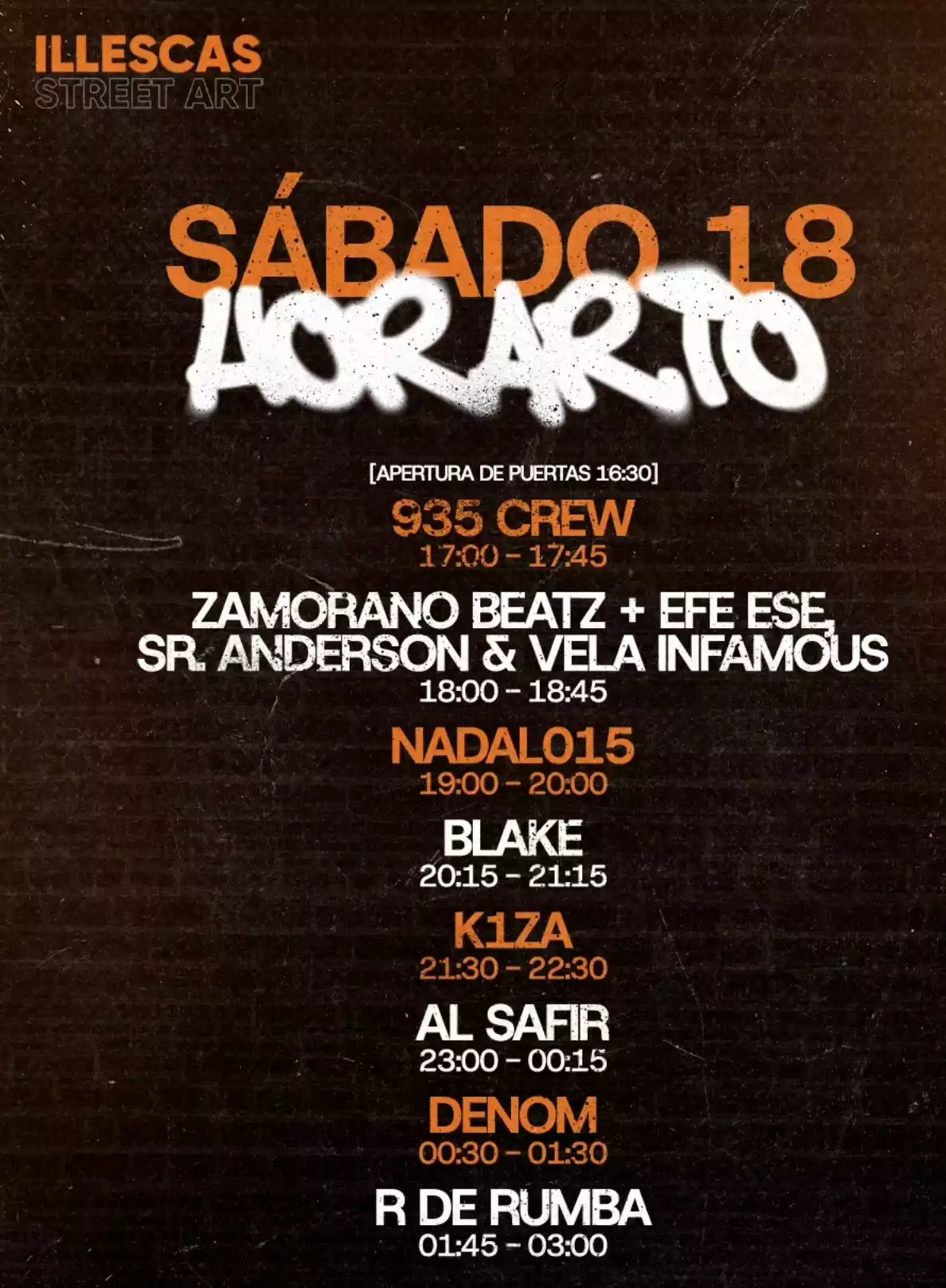 horarios-illescas-street-art-sabado-18 Horarios Illescas Street Art Sábado 18