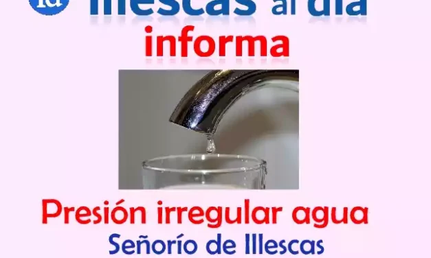 Variaciones de presión de agua en zonas del Señorío de Illescas