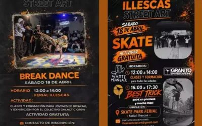 El sábado 18 actividades de Skate y Break Dance en el Recinto ferial de Illescas