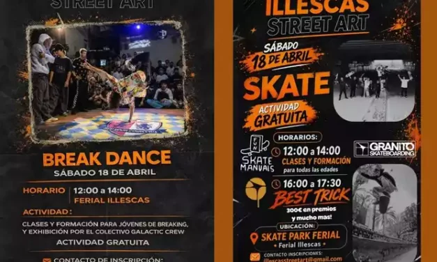 El sábado 18 actividades de Skate y Break Dance en el Recinto ferial de Illescas