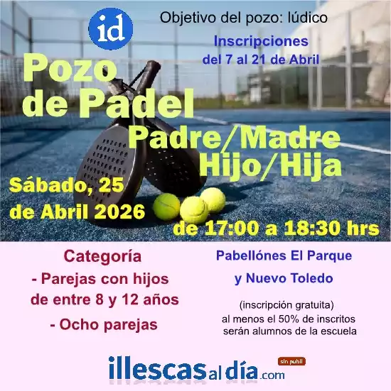 Pozo de padel padres - hijos Illescas