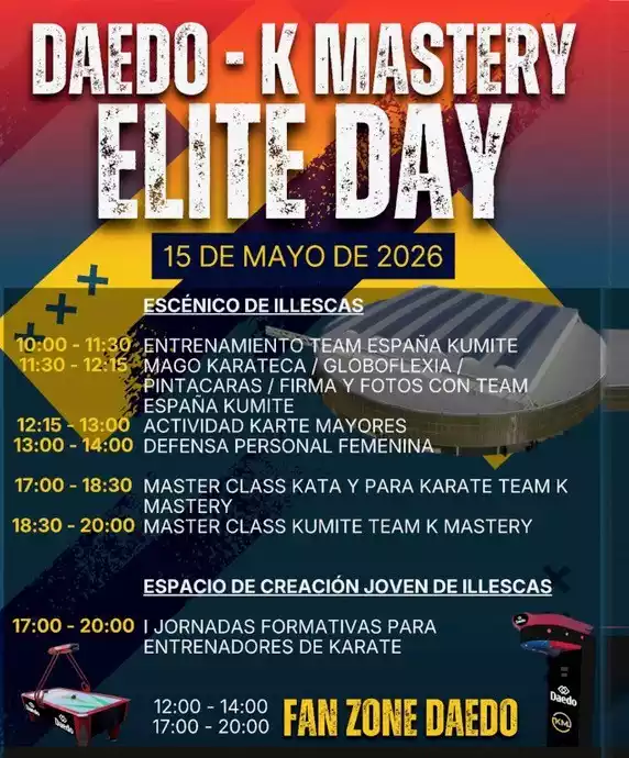 II open internacional daedo-illescas Horarios II Open Internacional DaeDo K-Mastery de Kárate Illescas 2026