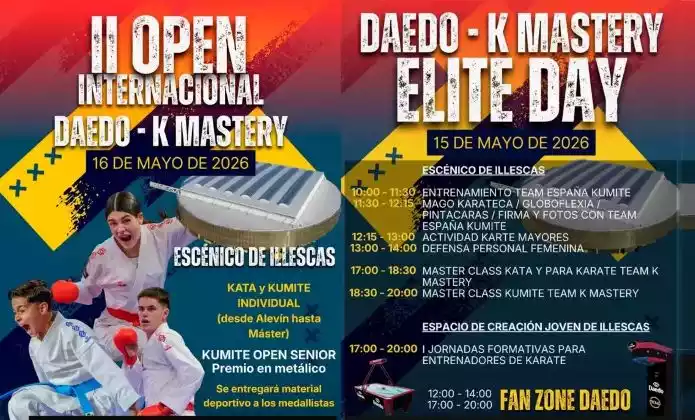 horarios open aedo Illescas 2026 Horarios II Open Internacional DaeDo K-Mastery de Kárate Illescas 2026