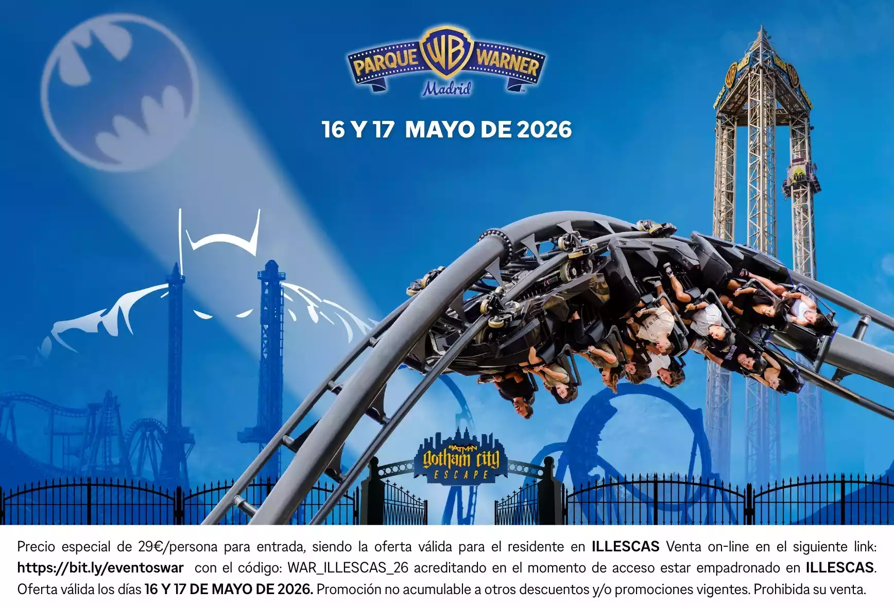 Parque Warner descuento para illescanos