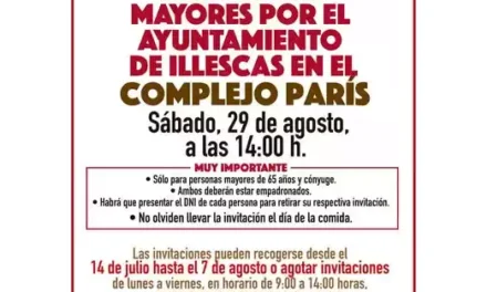 Las invitaciones para la comida de los mavores se podrán recoger a partir del martes 14
