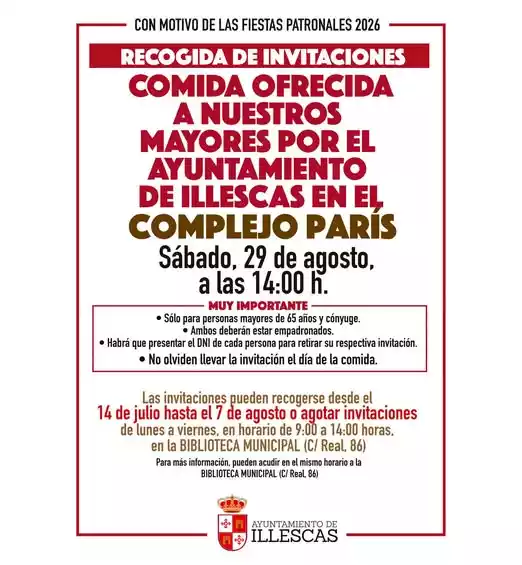 Comida de los mayores Fiestas 2026