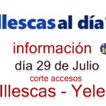 Corte de tráfico en los accesos desde Illescas a Yeles mañana día 29 de Julio