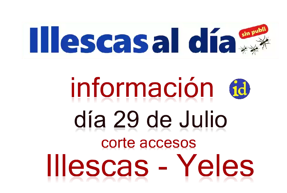Corte accesos Illescas - Yeles