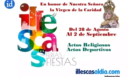 Fiestas Patronales Illescas 2026. Programa por fechas actos religiosos y eventos deportivos