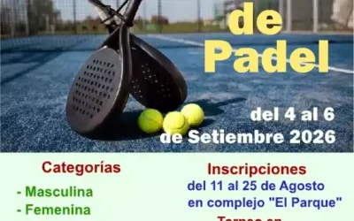 Torneo de Pádel Memorial Rubén Martínez Rubio 2.026