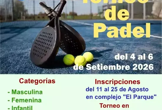 Torneo de Pádel Memorial Rubén Martínez Rubio 2.026