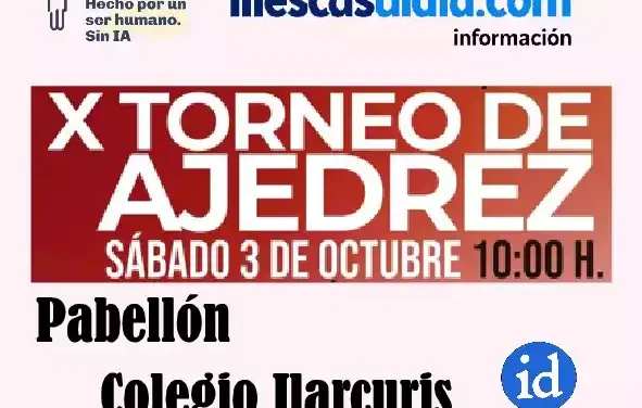 X Torneo de Ajedrez 2026 el día 3 de Octubre en Illescas